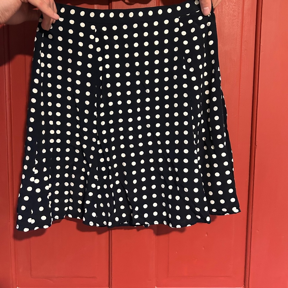 90s Black polka dot skirt